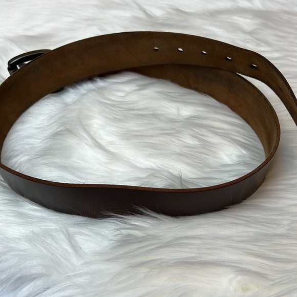 Men’s American Eagle Brown Leather Belt Size 32-34 - Picture 7 of 9